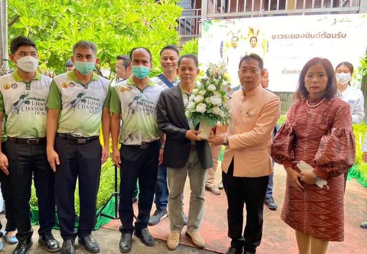 นอภ.เขาชะเมา พร้อมด้วยปลัดอำเภอ เสมียนตราอำเภอ ร่วมต้อนรับ ผู้ว่าฯ ระยอง และนายกเหล่ากาชาดระยอง คนใหม่เข้ารับตำแหน่ง